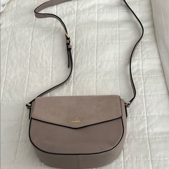 Kate Spade Taupe Crossbody Bag with Flap Closure - Picture 1 of 6